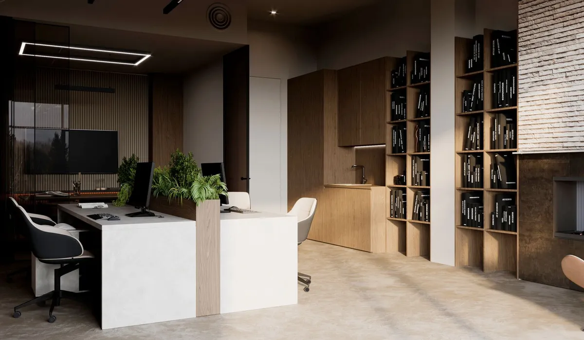 Визуализация: рабочие места, офис LA Design